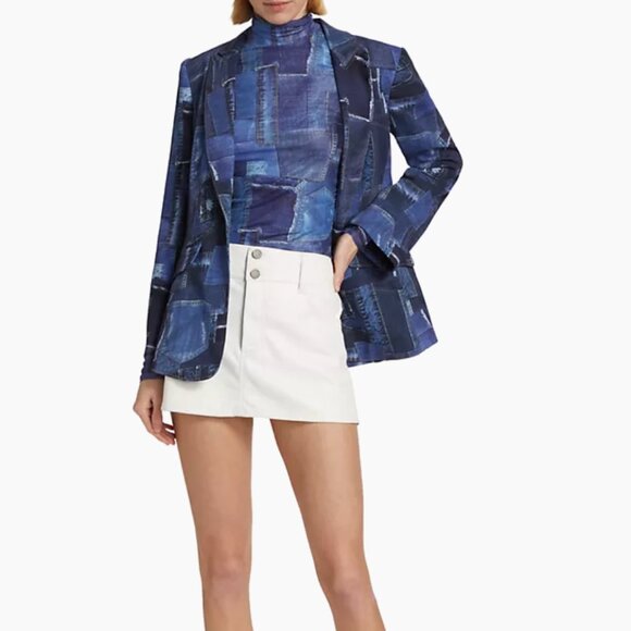 Cinq à Sept photoreal denim cheyenne blazer US 6 - Picture 2 of 11